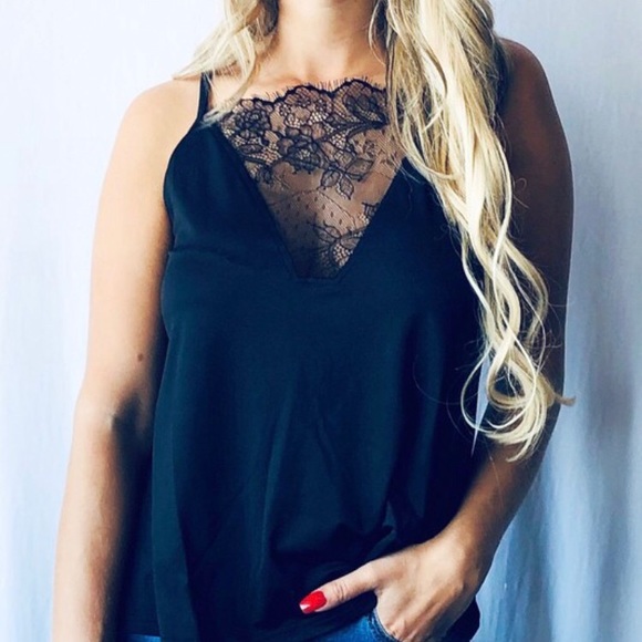 Black Lace Cami - Picture 1 of 2